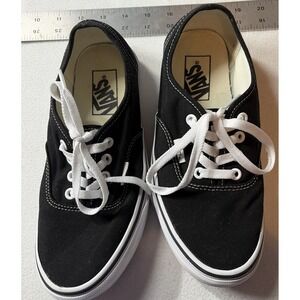 Vans Classics Skate Canvas Shoes Black W SZ 7 M 5.5 UNISEX Lace Up Authentic